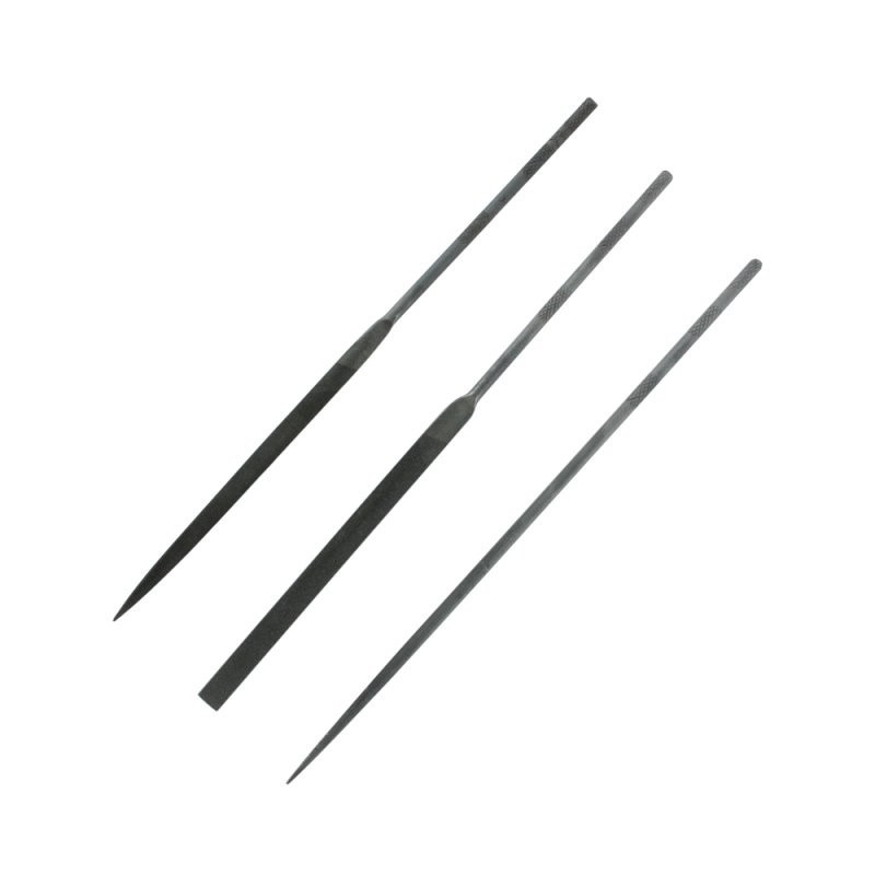 Ensemble de trois limes de précision. Ensemble de trois limes de précision.