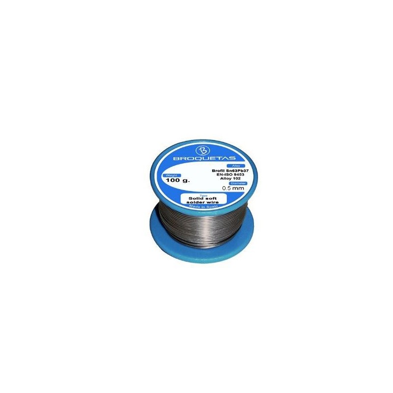 Latta con piombo da 0,5 mm (100 grammi). Latta con piombo da 0,5 mm (100 grammi).