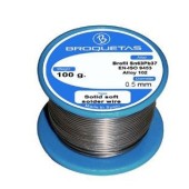 Étain avec plomb de 0,5 mm (100 grammes).