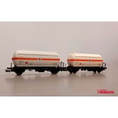 Set of Tanker Wagons PR for Gas, Butano S.A. RENFE.