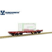 Vagón CP Sgmms, sin carga.