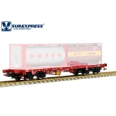 Vagón CP Sgmms 021-5 , sin carga.