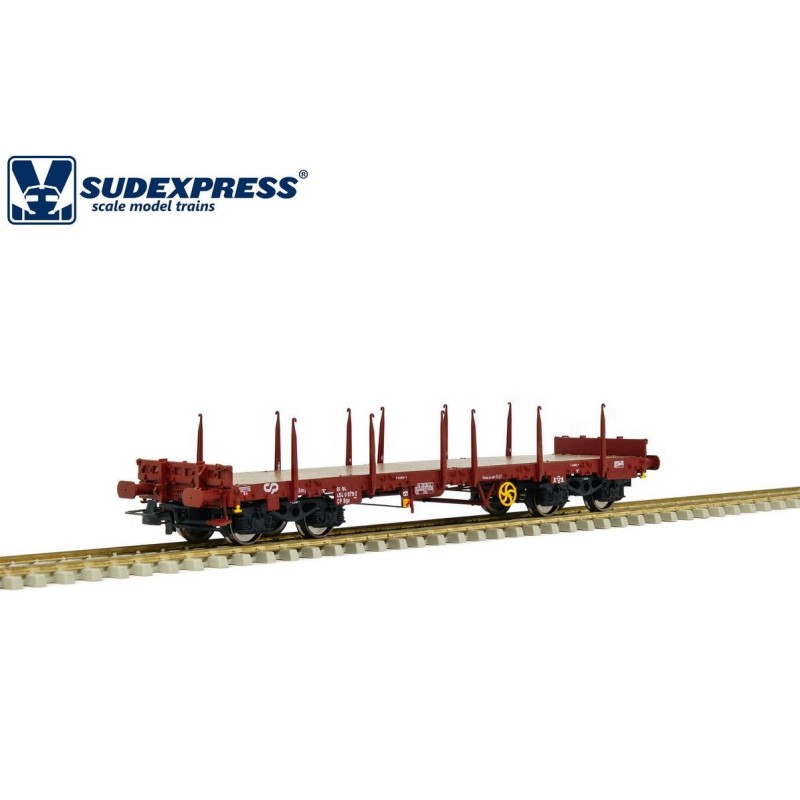 Vagão CP Sgs, descarregado.