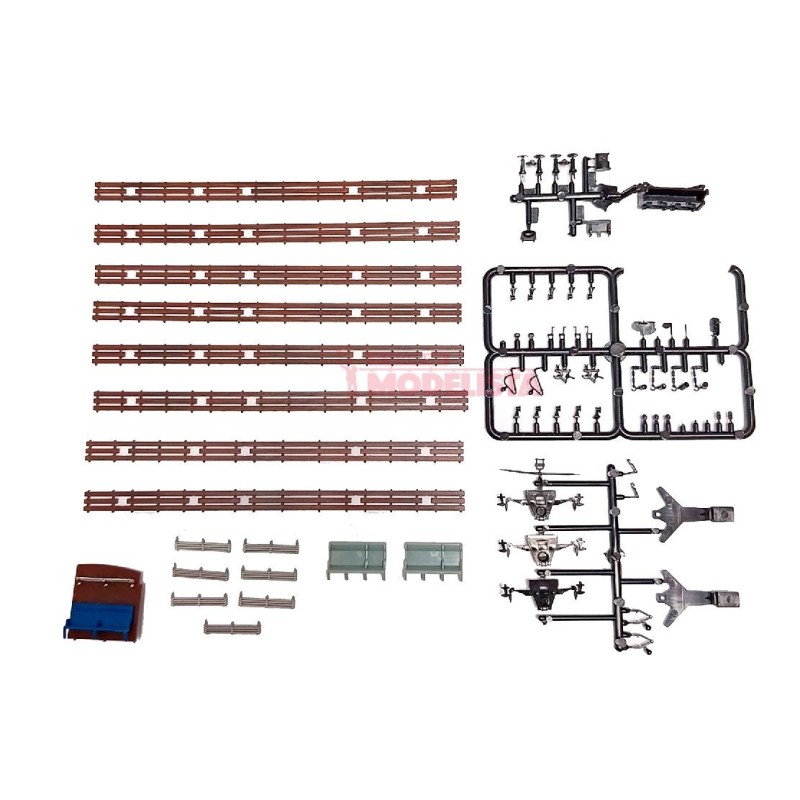 Lote de accesorios coches de madera.