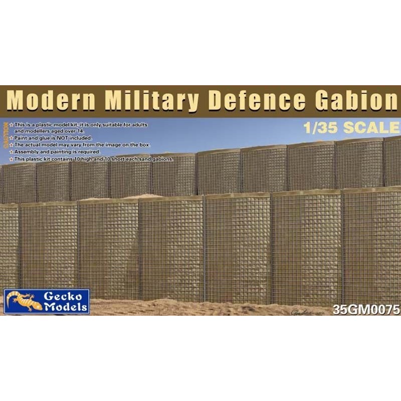 Gabiões defensivos.