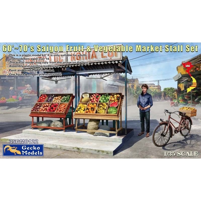 Barraca de frutas e legumes.