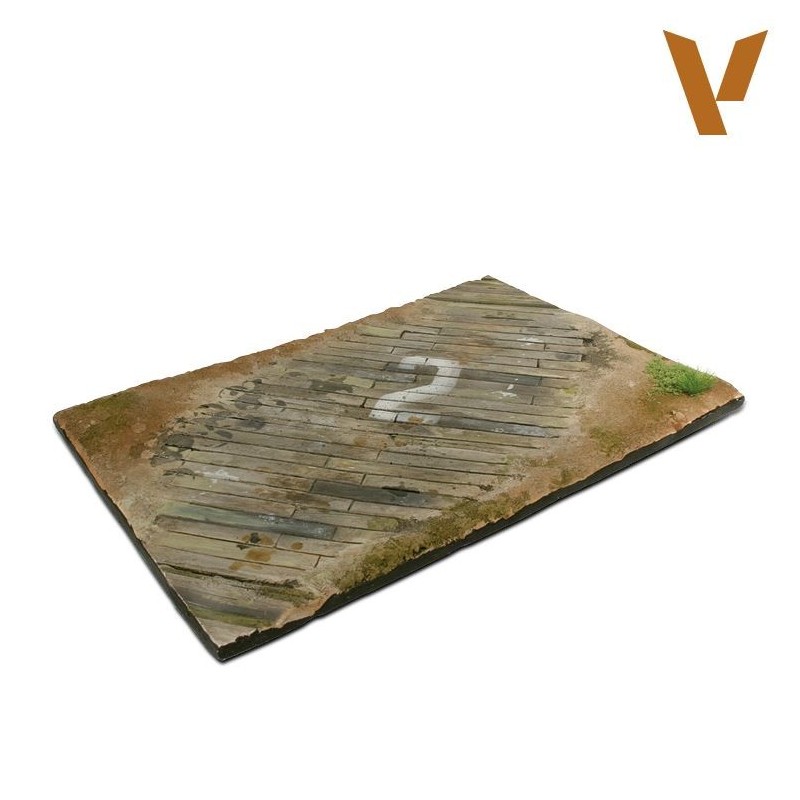 Base aérea de madera.