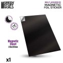 Adhesive magnetic sheets.