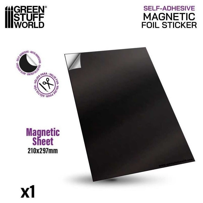 Adhesive magnetic sheets.