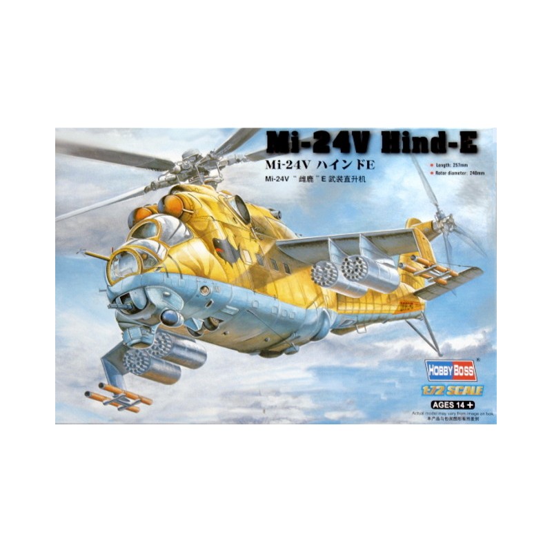 Mi-24V Hind-E soviético. HOBBY BOSS 87220