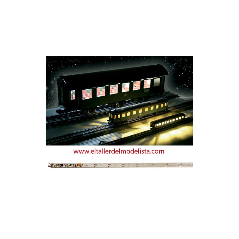 LED lighting strip with taillight, 255mm. Warm white. ESU 50700