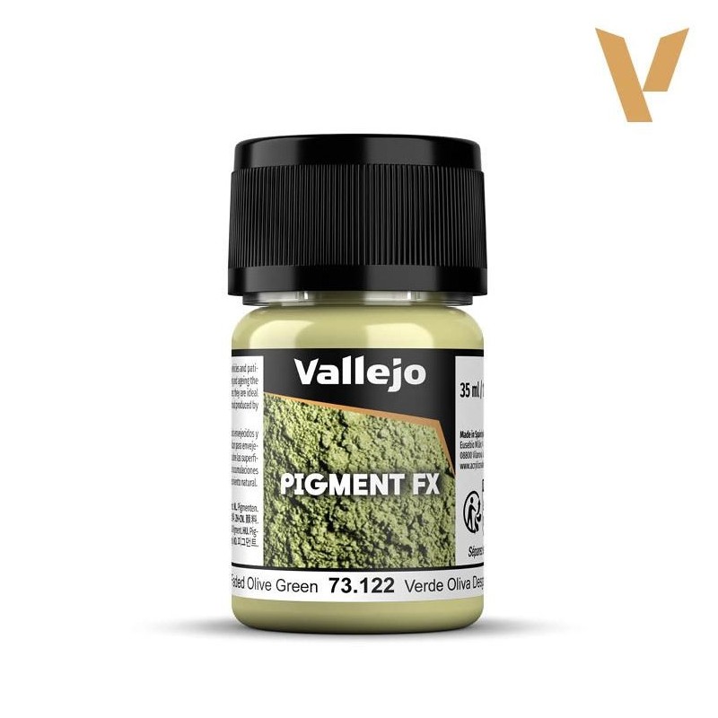 Vert olive usé.