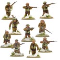 Pelotón de infantería británica y canadiense (invierno).