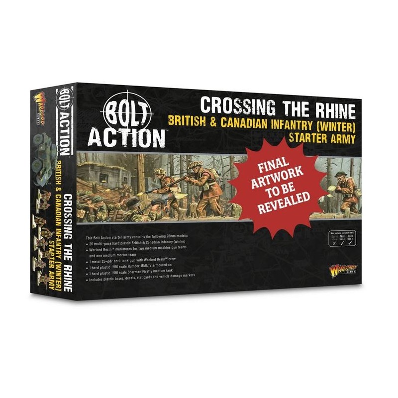 'Cruzando el Rin' - Infantería británica y canadiense (invierno) Ejército de arranque.