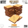 MDF Bases - square, 20 mm (x20).