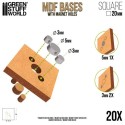MDF Bases - square, 20 mm (x20).