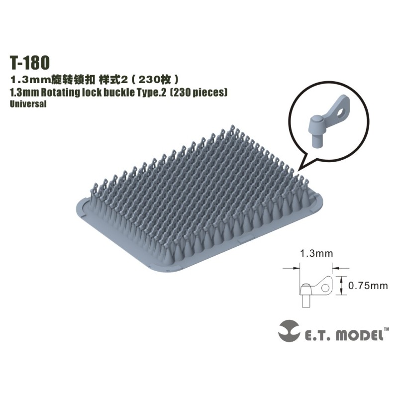 Manteigas de bloqueio, 1,3 mm.