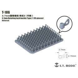 3.7 mm Rotating lock buckle.