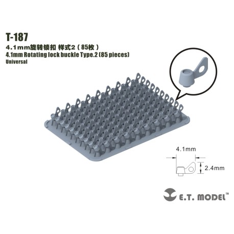 Supports de verrouillage, 4,1 mm.