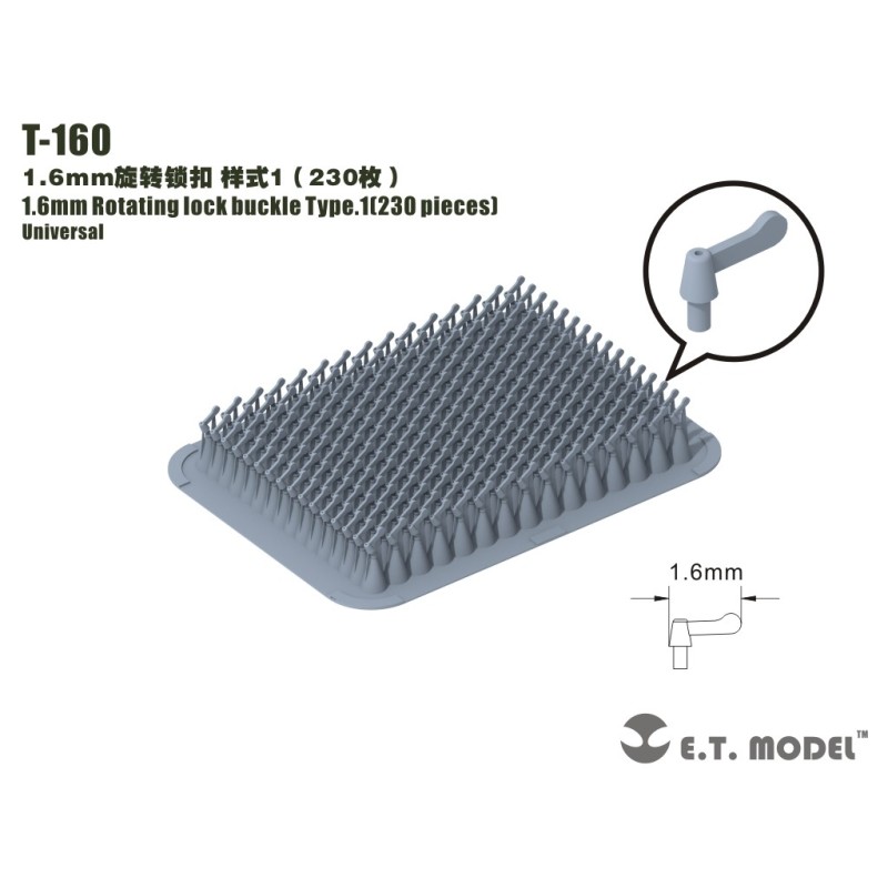 Staffe di bloccaggio, 1,6 mm.