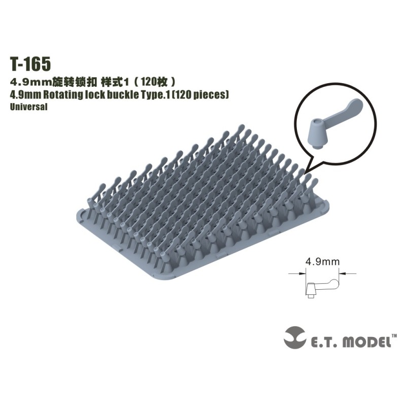 Borboletas de bloqueio, 4,9 mm.