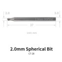 2.0 mm Spherical bit.