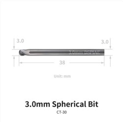 3.0 mm Spherical bit.
