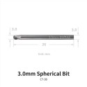 3.0 mm Spherical bit.