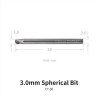 3.0 mm Spherical bit.