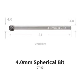 Broca esférica, 4 mm.