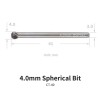 4.0 mm Spherical bit.
