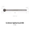 5.0 mm Spherical bit.