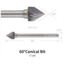 60 grade conical bit.