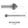 90 grade conical bit.