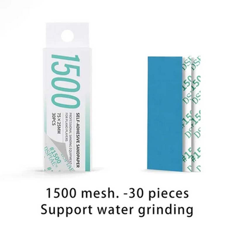 Self adhesive sandpaper, 1500 grit (x30).