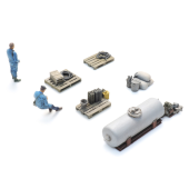 Carregamento: caminhão de pulverização e 2 figuras.