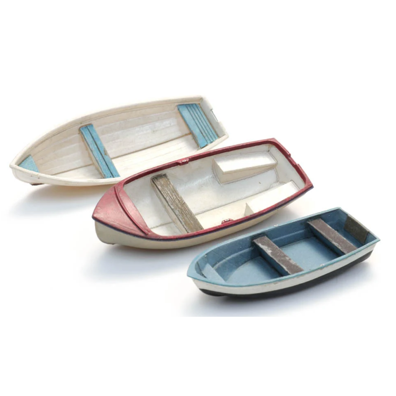 Botes de remos de poliéster (3x).