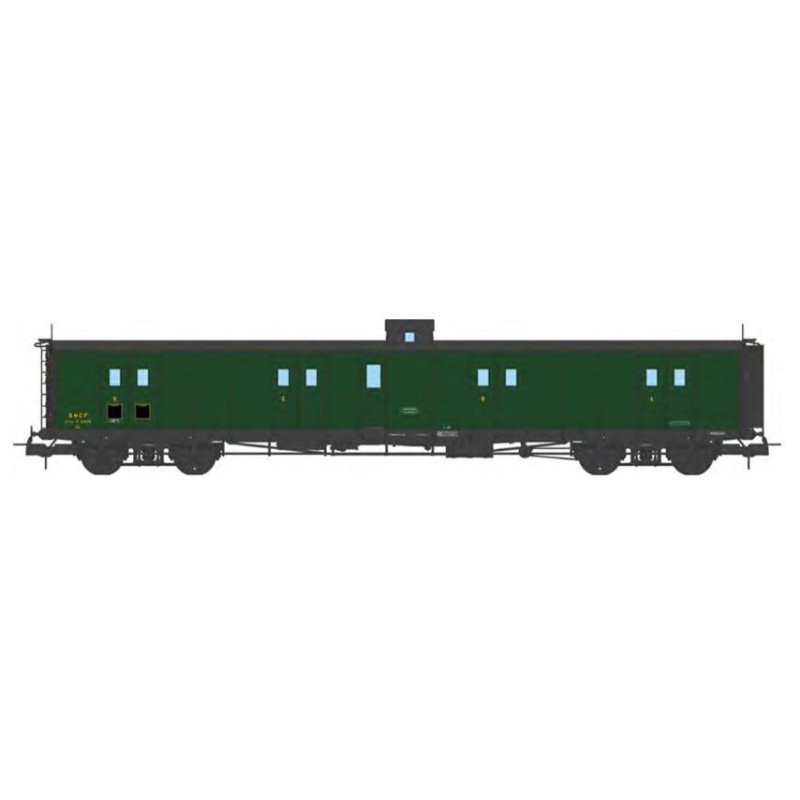 Furgão franquia de bagagem, vert 306, SNCF.