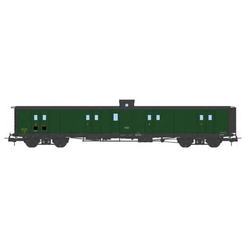 Gepäckwagen, vert 306, SNCF.