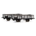 Set of 2 open freight wagon, PLM.