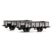 Set of 2 open freight wagon, PLM.