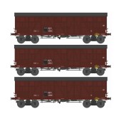 Set mit 3 gedeckten Güterwagen, TP. SNCF.