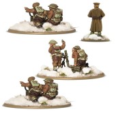 Pelotão de armas pesadas de infantaria britânico e canadiano (inverno).