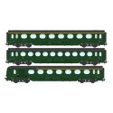 Set von leichten Wagen "saucissons", SNCF.