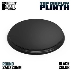 Pedestal redondo, negro, 24 cm.