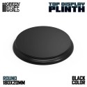 Pedestal redondo, negro, 18 cm.